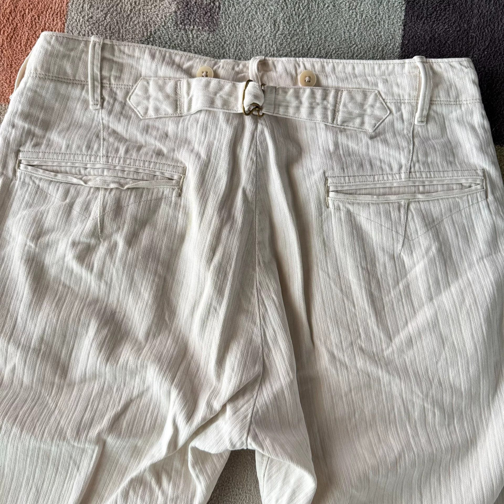 RRL Ralph Lauren Ralph Lauren RRL White Herringbone Pants Size US 31 - 5 Thumbnail