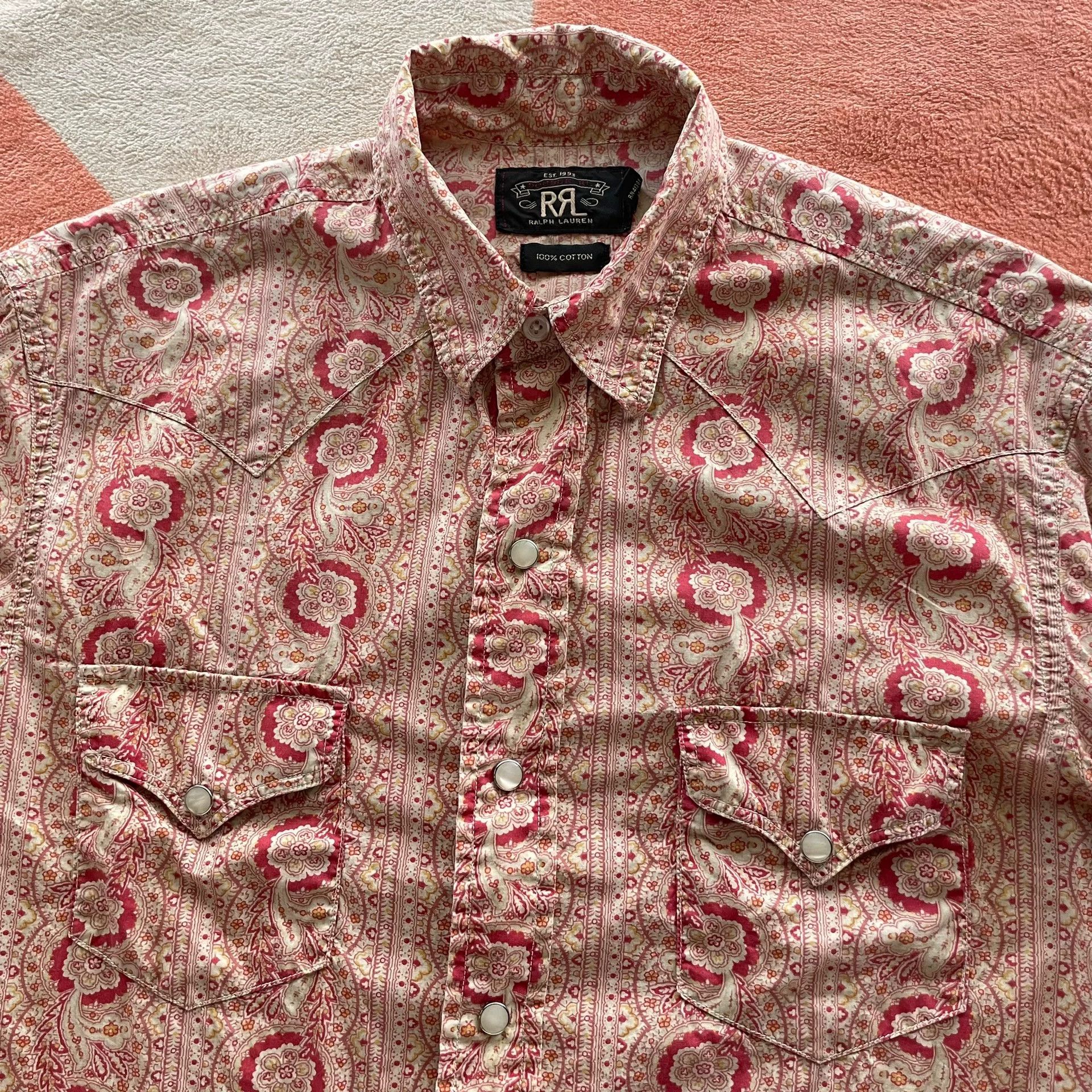 RRL Ralph Lauren RRL Ralph Lauren Printed Western Shirt Size US S / EU 44-46 / 1 - 2 Thumbnail