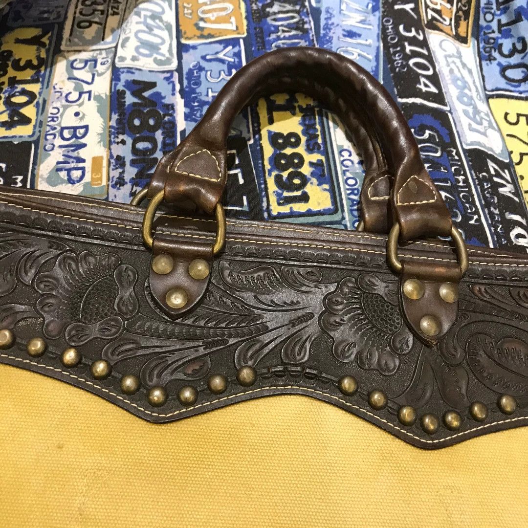 RRL Ralph Lauren RRL Carved Leather Rivet Tote Bag Size ONE SIZE - 6 Thumbnail