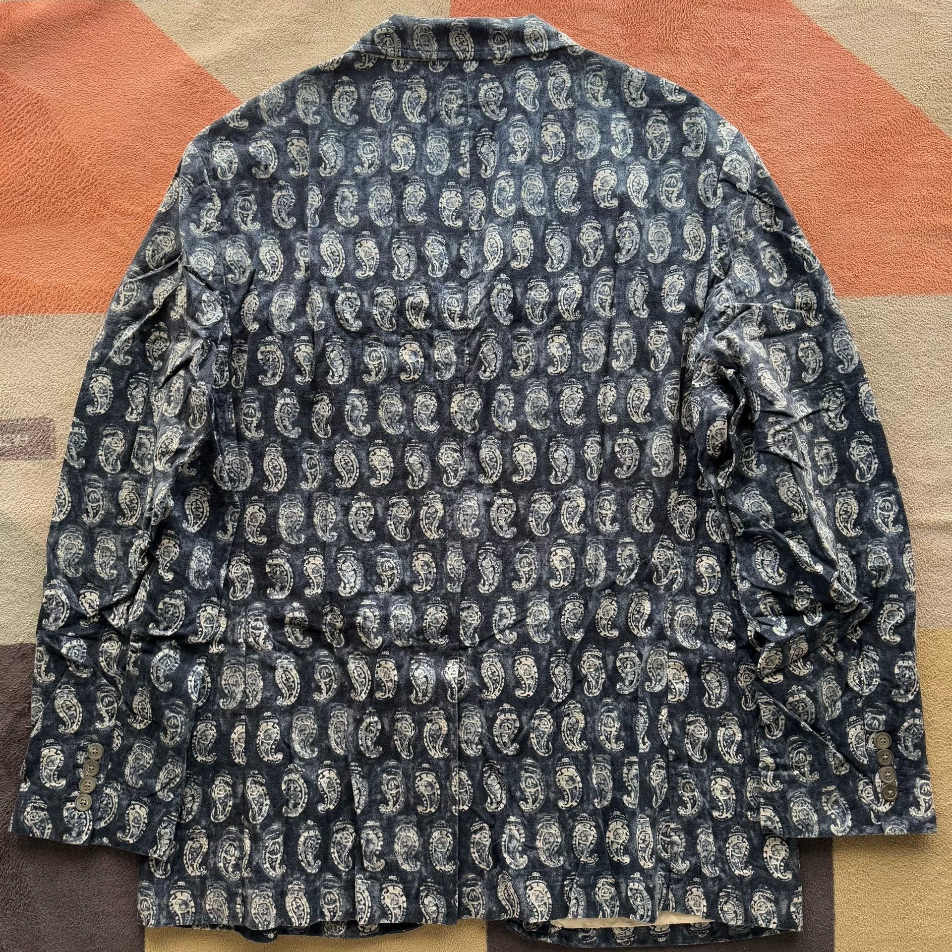 Polo Ralph Lauren Ralph Lauren Indigo Paisley Cotton Blazer Size US XL / EU 56 / 4 - 3 Thumbnail