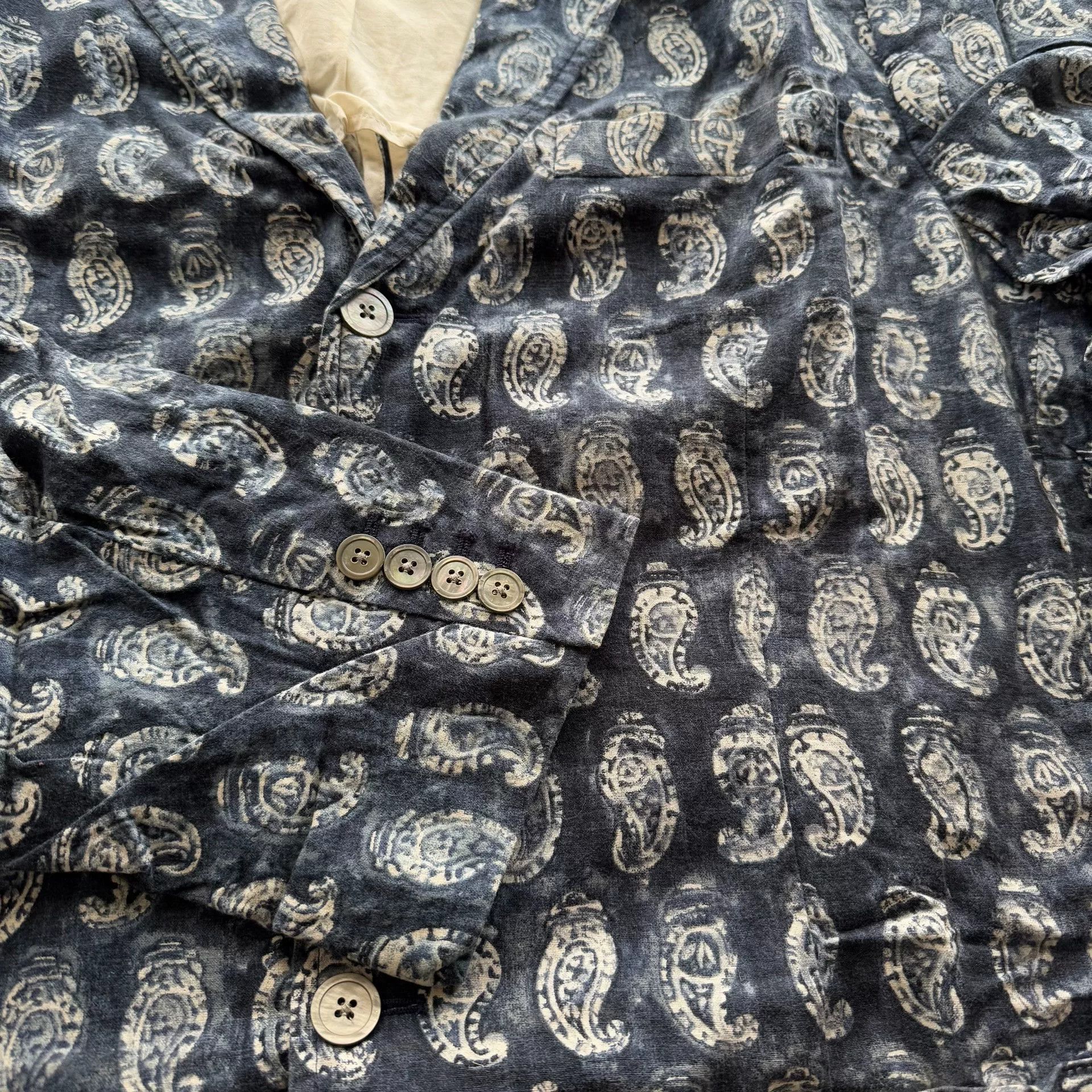 Polo Ralph Lauren Ralph Lauren Indigo Paisley Cotton Blazer Size US XL / EU 56 / 4 - 5 Thumbnail