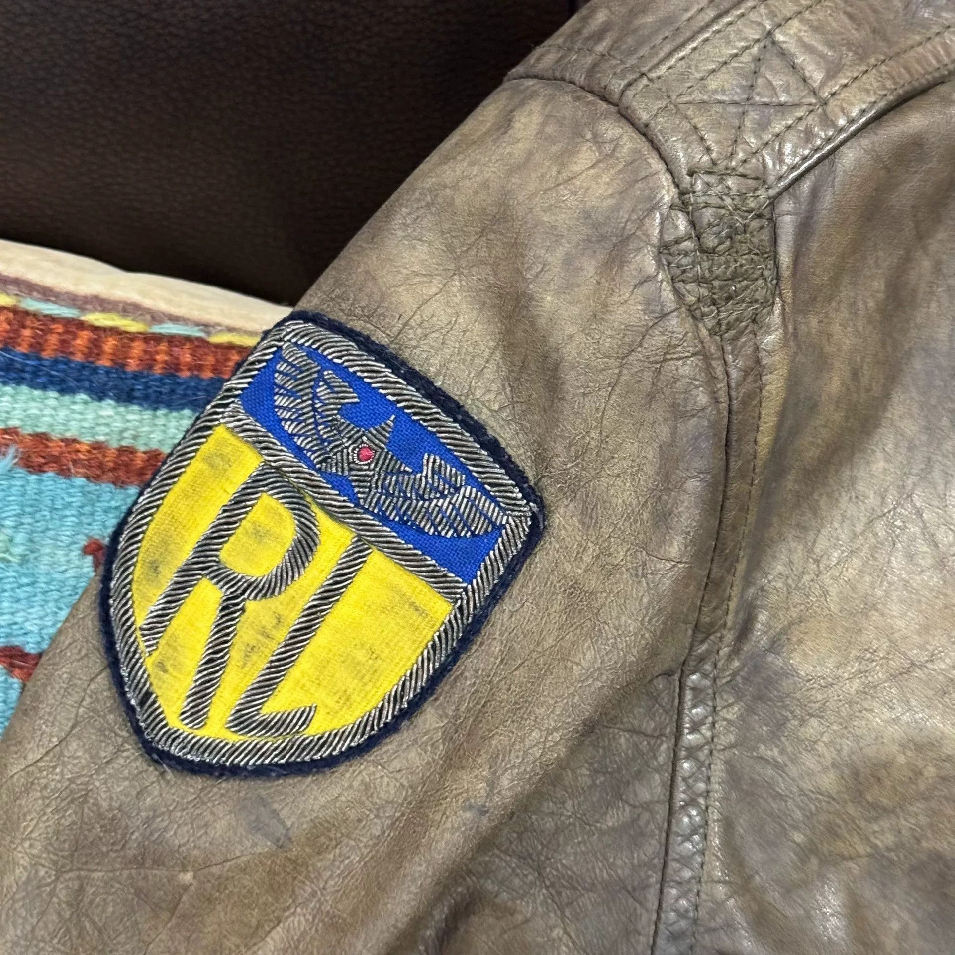 Polo Ralph Lauren Ralph Lauren A2 Leather Flight Jacket Size US L / EU 52-54 / 3 - 7 Thumbnail