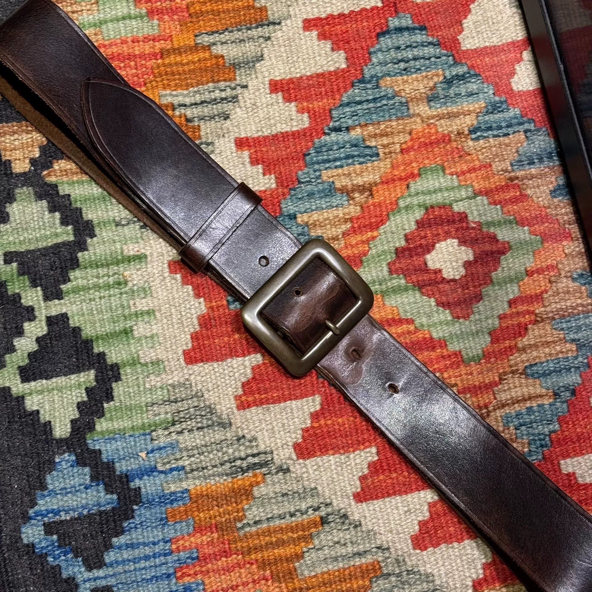 RRL Ralph Lauren Ralph Lauren Double RL Leather Belt Size ONE SIZE - 4 Thumbnail