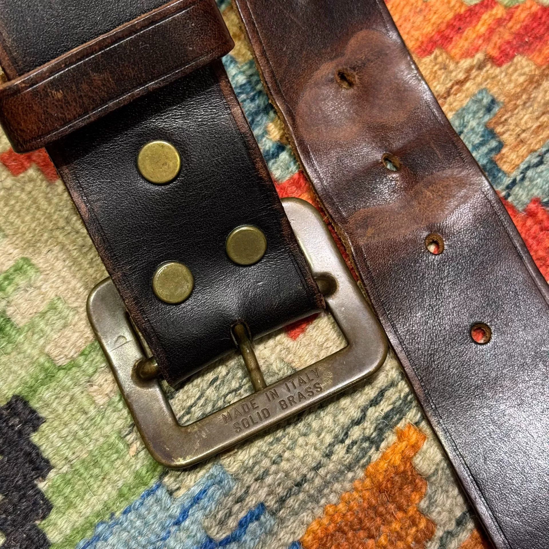 RRL Ralph Lauren Ralph Lauren Double RL Leather Belt Size ONE SIZE - 5 Thumbnail