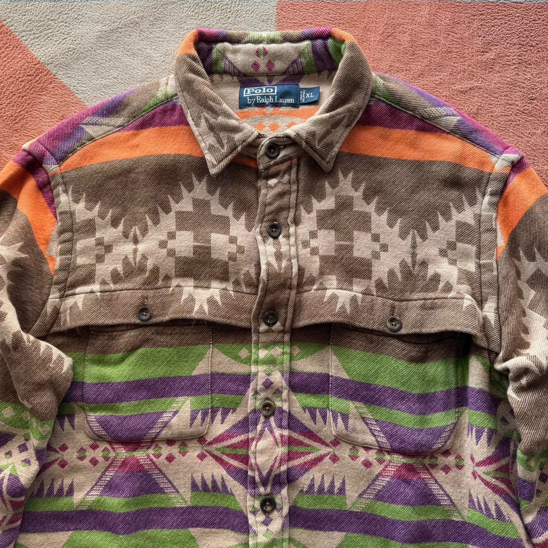Polo Ralph Lauren Ralph Lauren Southwest Thick Shirt Size US XL / EU 56 / 4 - 3 Thumbnail