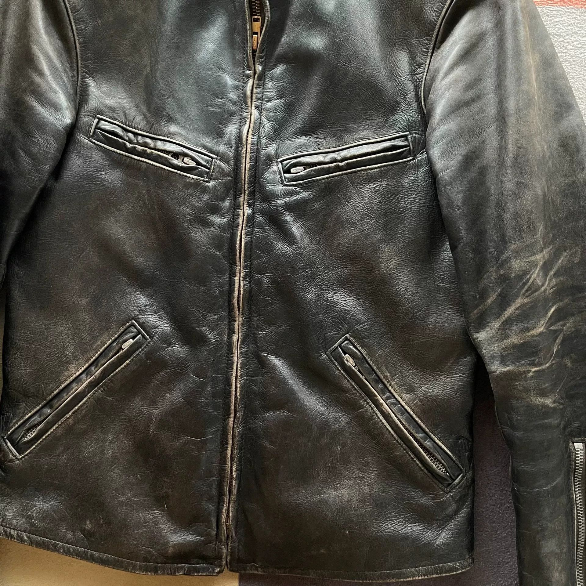 RRL Ralph Lauren RRL J100 Chain Version Leather Jacket Size US XS / EU 42 / 0 - 6 Thumbnail