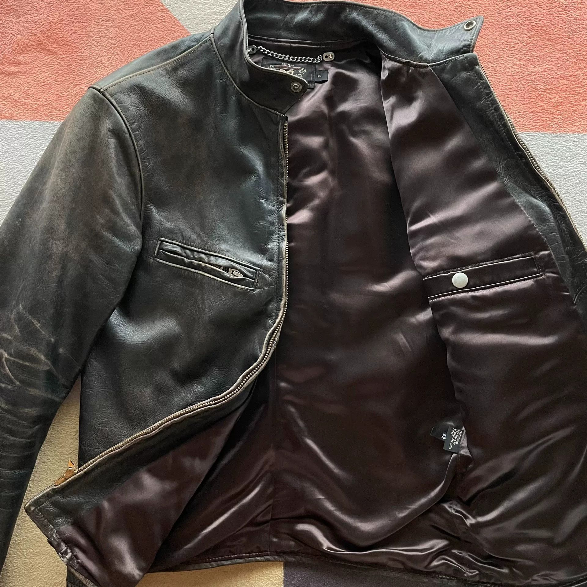 RRL Ralph Lauren RRL J100 Chain Version Leather Jacket Size US XS / EU 42 / 0 - 2 Thumbnail