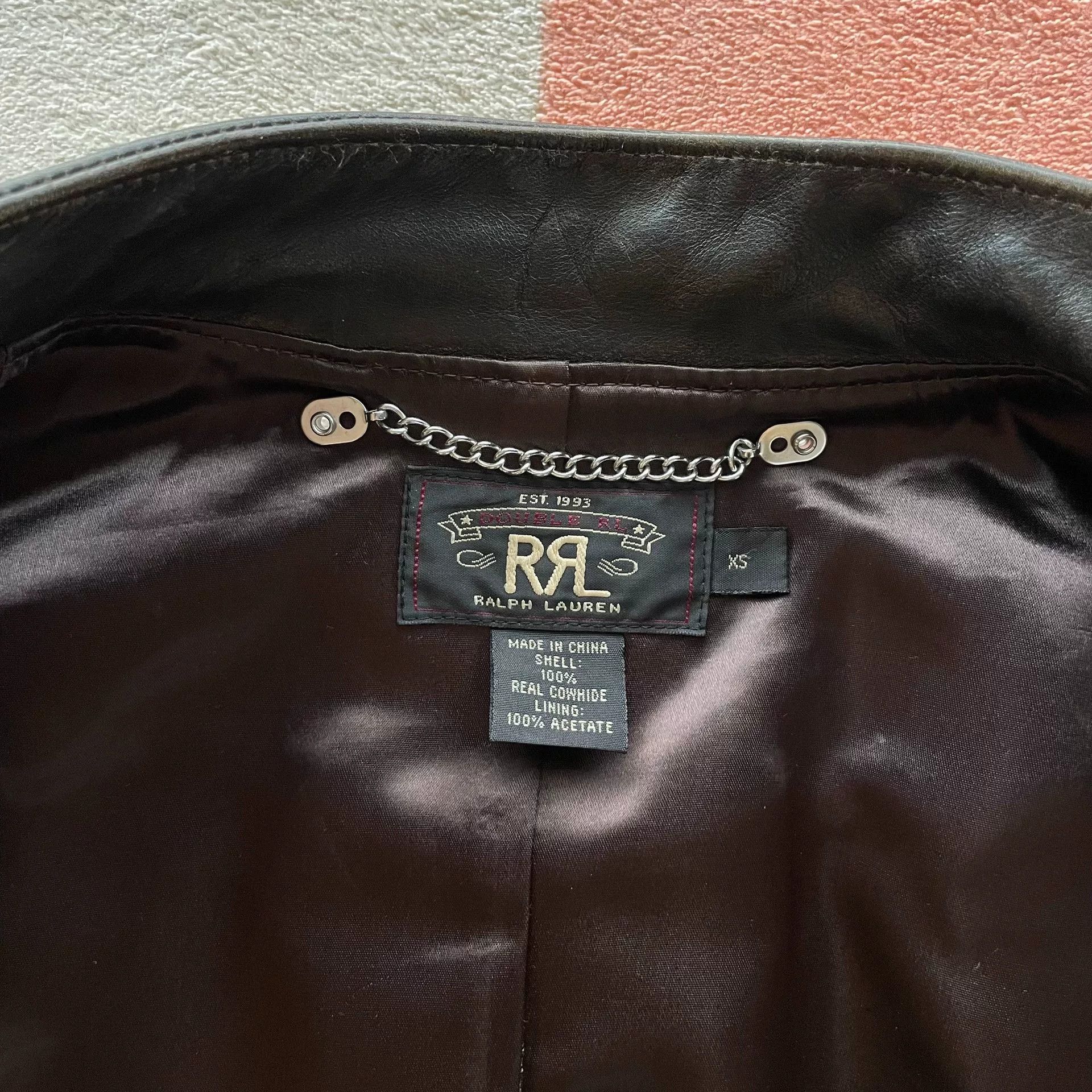 RRL Ralph Lauren RRL J100 Chain Version Leather Jacket Size US XS / EU 42 / 0 - 4 Thumbnail