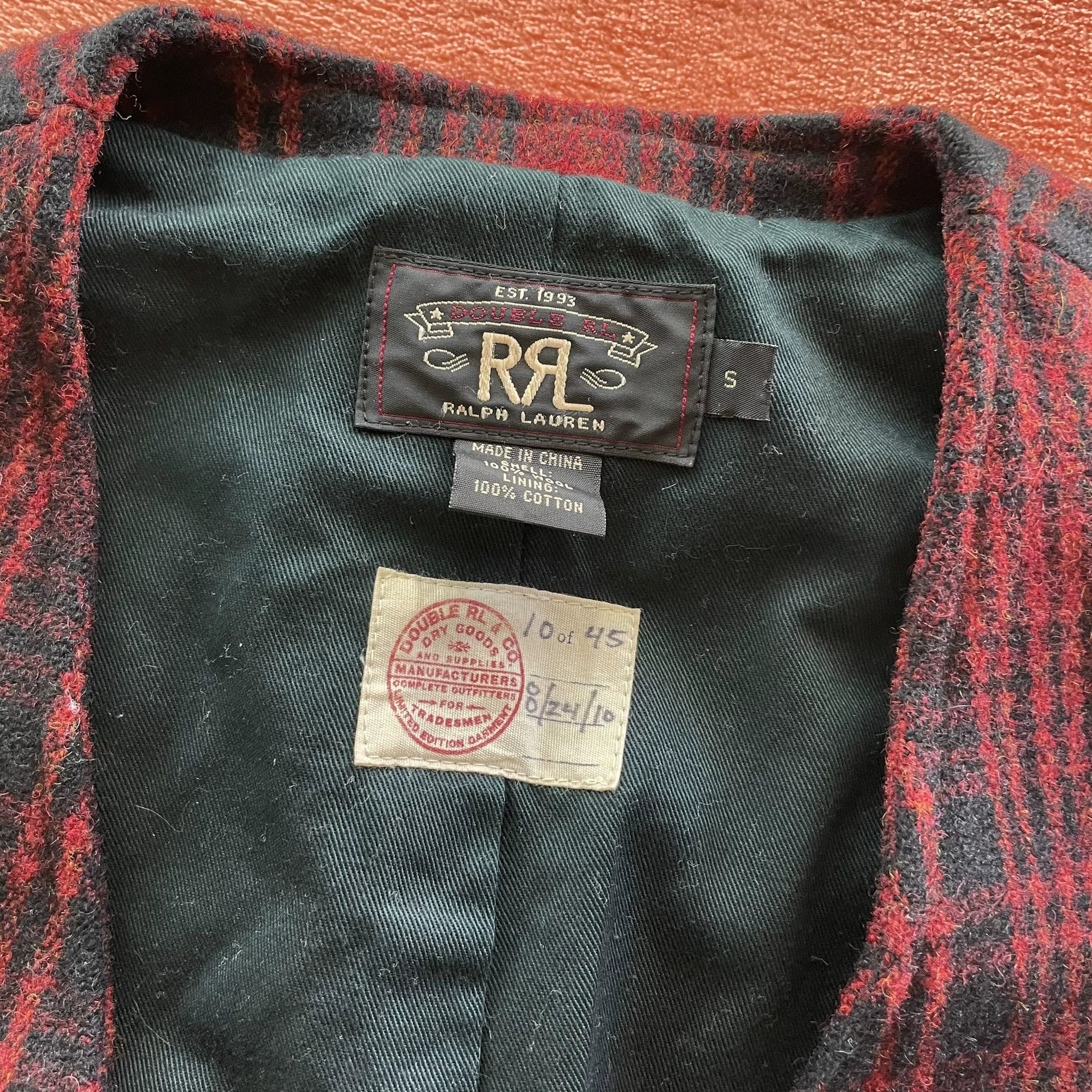 RRL Ralph Lauren RRL Ralph Lauren Limited Hunting Vest Size US S / EU 44-46 / 1 - 3 Thumbnail