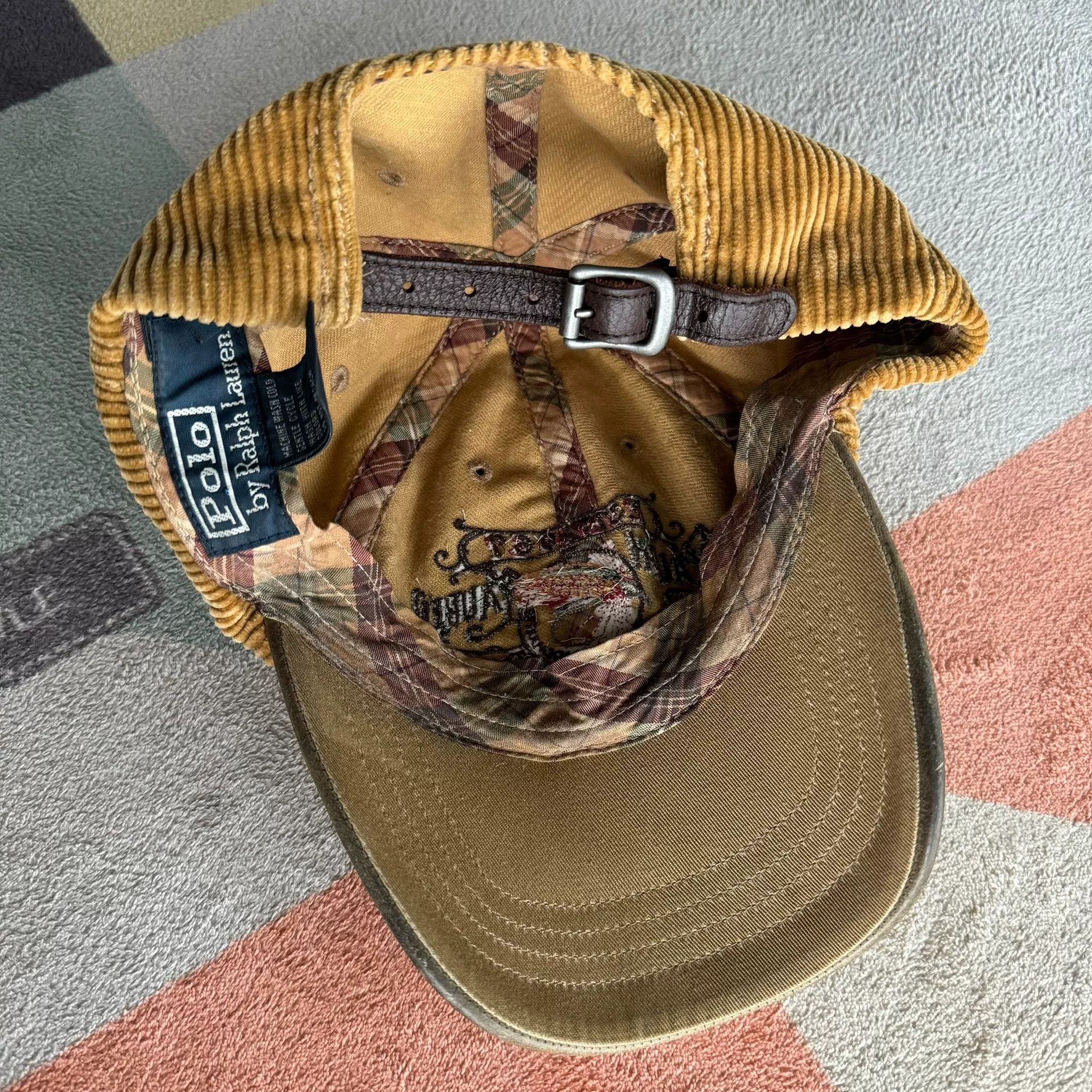 Polo Ralph Lauren Ralph Lauren Embroidered Corduroy Leather Brim Cap Size ONE SIZE - 4 Thumbnail