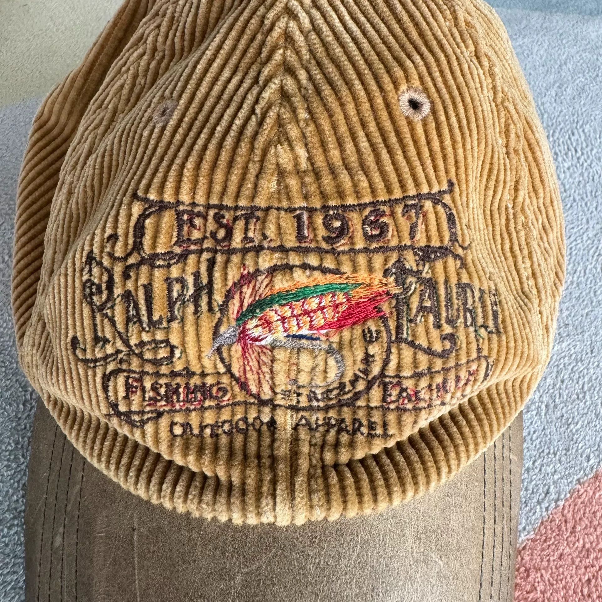 Polo Ralph Lauren Ralph Lauren Embroidered Corduroy Leather Brim Cap Size ONE SIZE - 6 Thumbnail