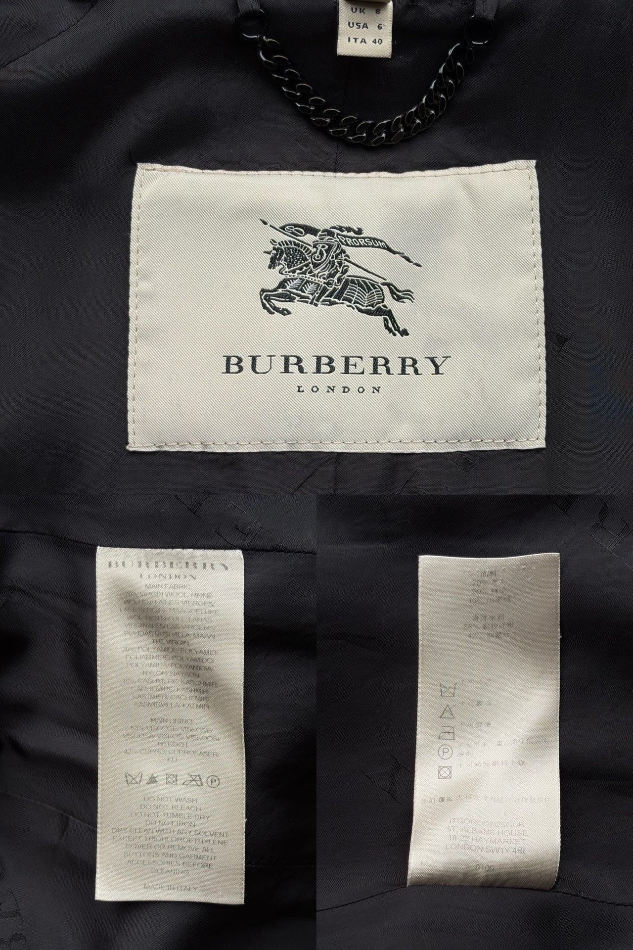 Burberry Burberry Gradient Plaid Wool Trench Size US XXS / EU 40 - 8 Thumbnail