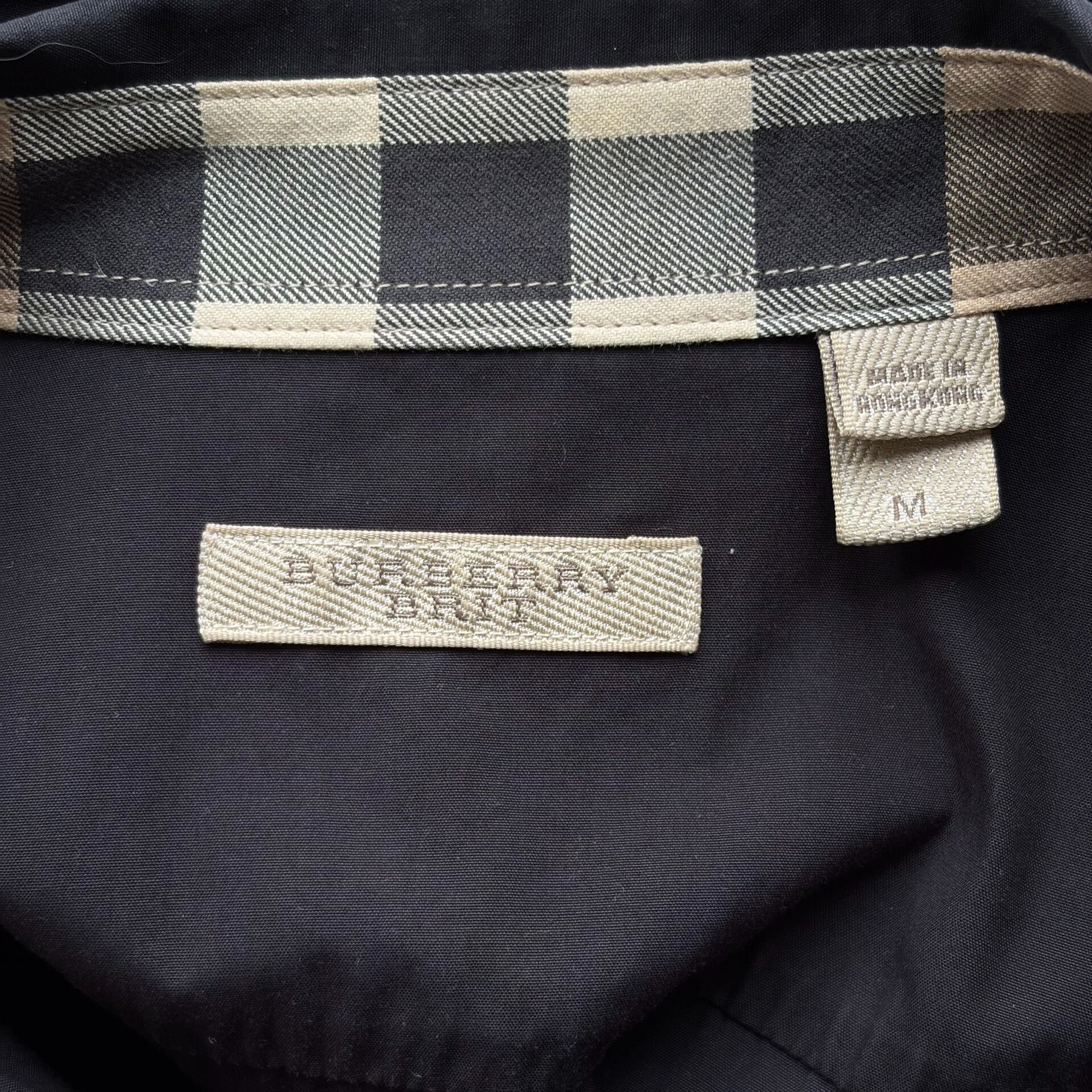 Burberry Burberry Check Panel Black Shirt Size US M / EU 48-50 / 2 - 5 Thumbnail