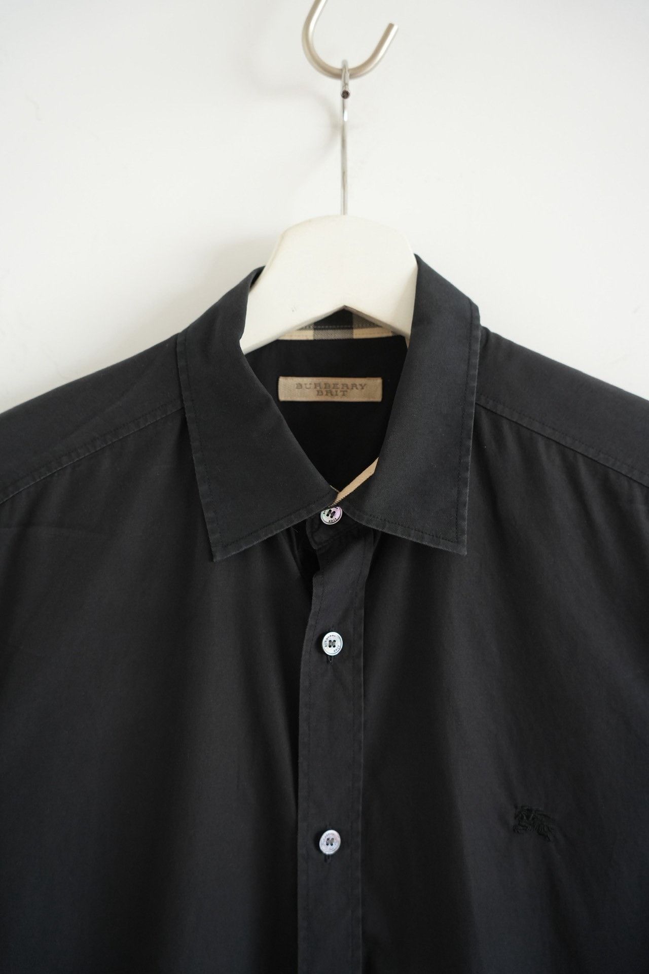 Burberry Burberry Check Panel Black Shirt Size US M / EU 48-50 / 2 - 3 Thumbnail
