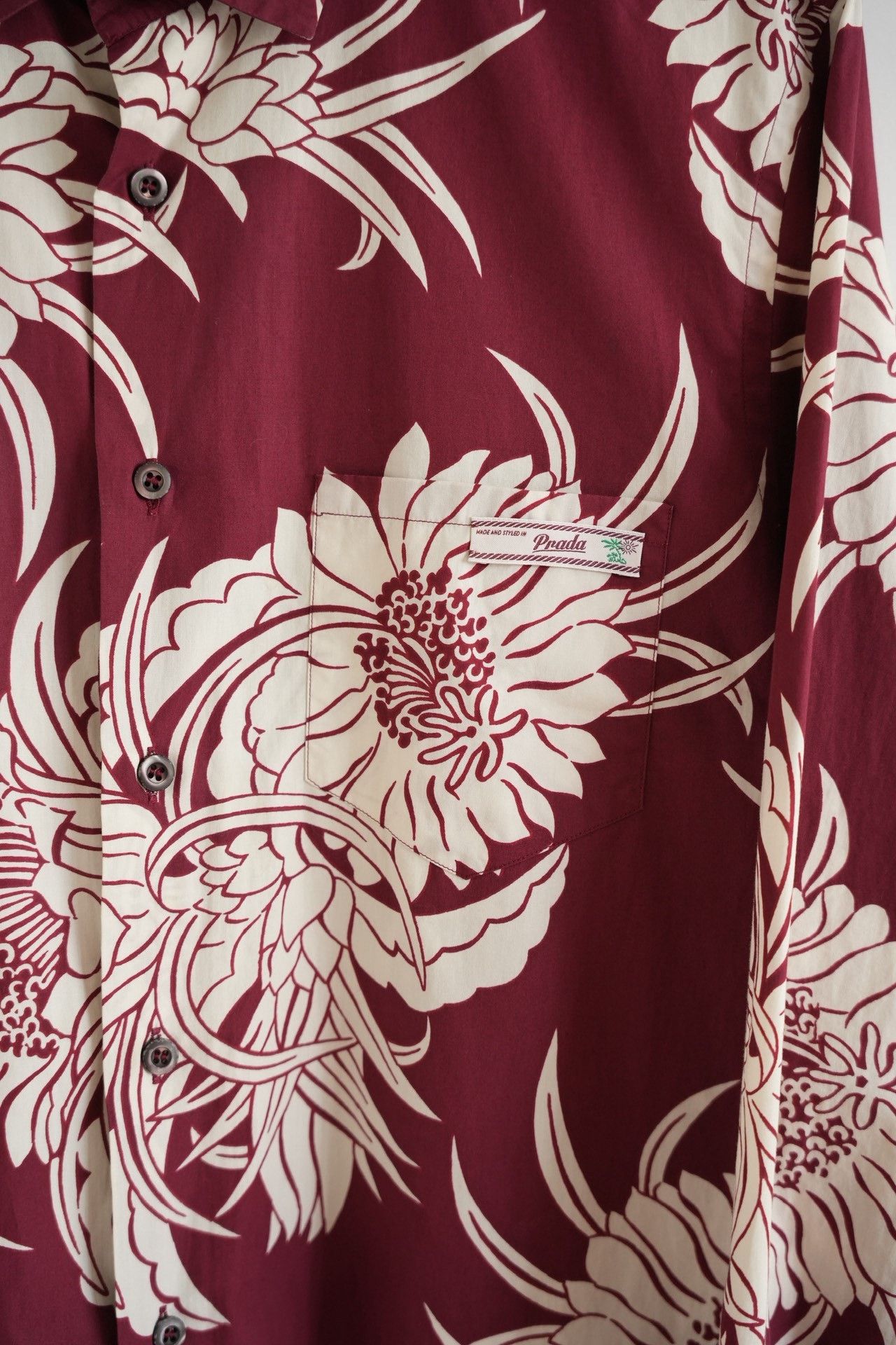 Prada Prada 14ss All-over Floral Shirt Size US M / EU 48-50 / 2 - 4 Thumbnail