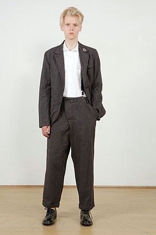 Yohji Yamamoto Yohji Yamamoto 10SS Gray Stripe Badge Suit Size US L / EU 52-54 / 3 - 6 Thumbnail