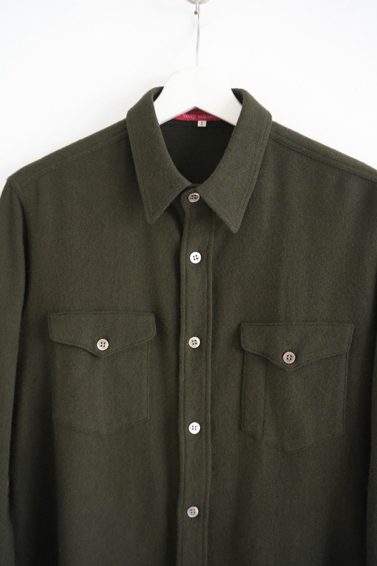 Y's for Men Yohji Yamamoto 00s Red Label Wool Shirt Size US M / EU 48-50 / 2 - 3 Thumbnail