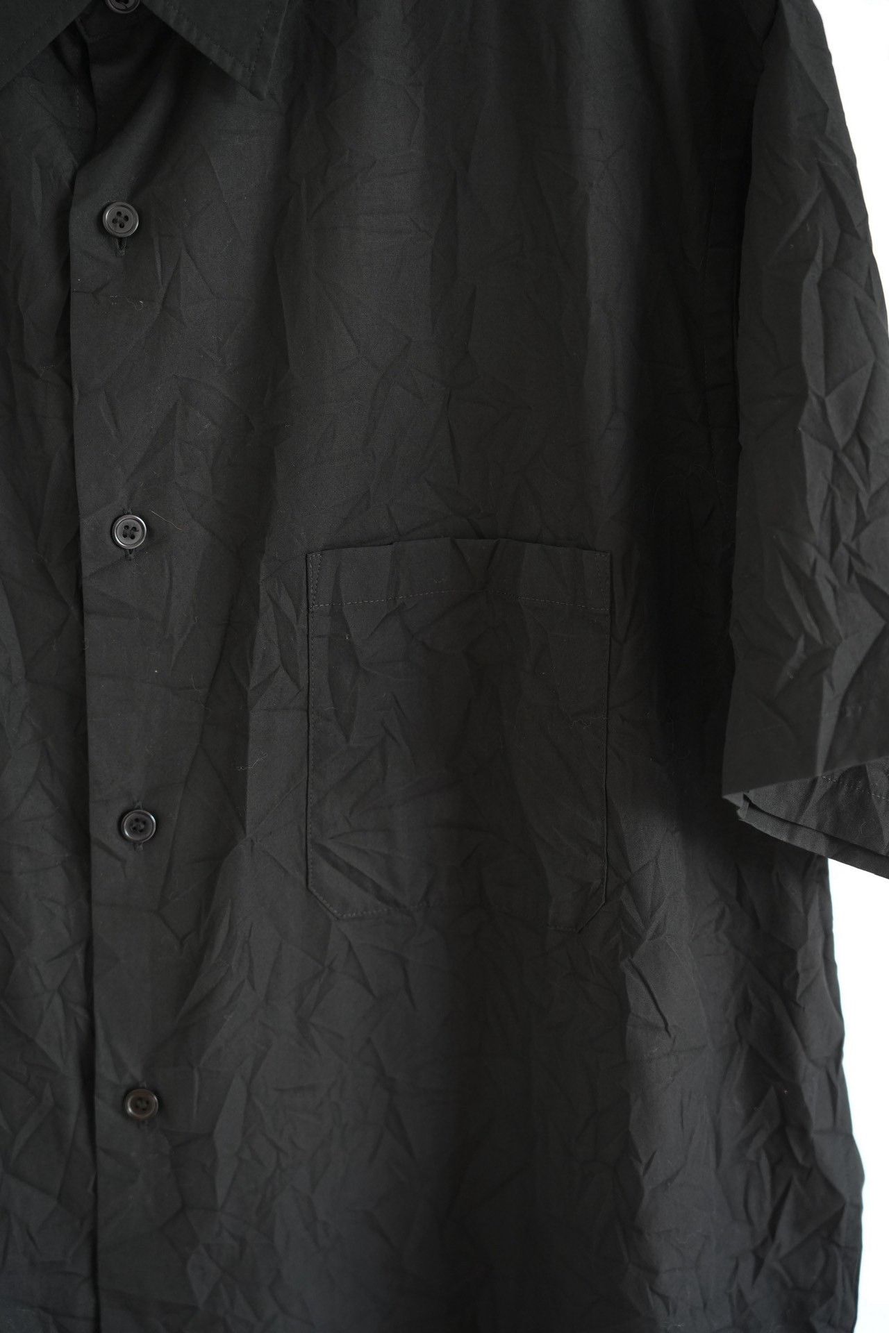Yohji Yamamoto Yohji Yamamoto 22SS Pleated Loose Short-Sleeve Shirt Size US XL / EU 56 / 4 - 4 Thumbnail
