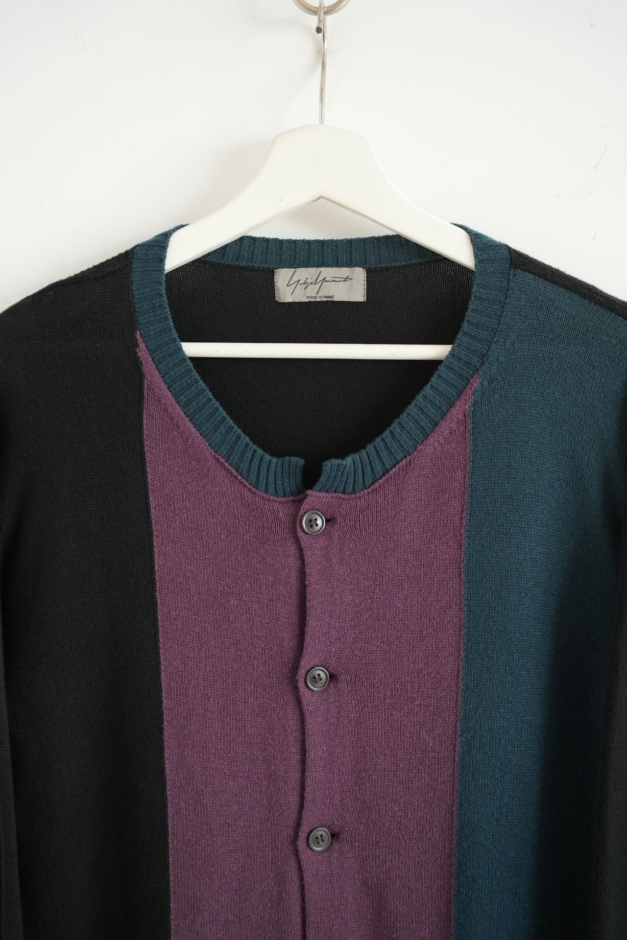 Yohji Yamamoto Yohji Yamamoto 11SS Block Color Cardigan Size US L / EU 52-54 / 3 - 4 Thumbnail