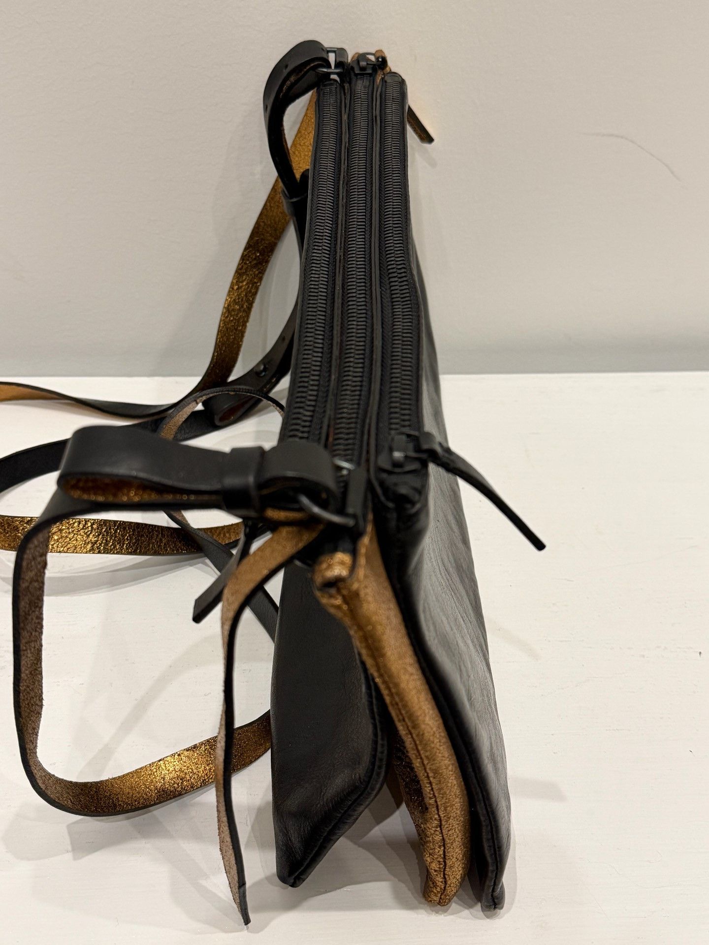 Ann Demeulemeester Ann Demeulemeester Three-Layer Black Gold Crossbody Size ONE SIZE - 4 Thumbnail