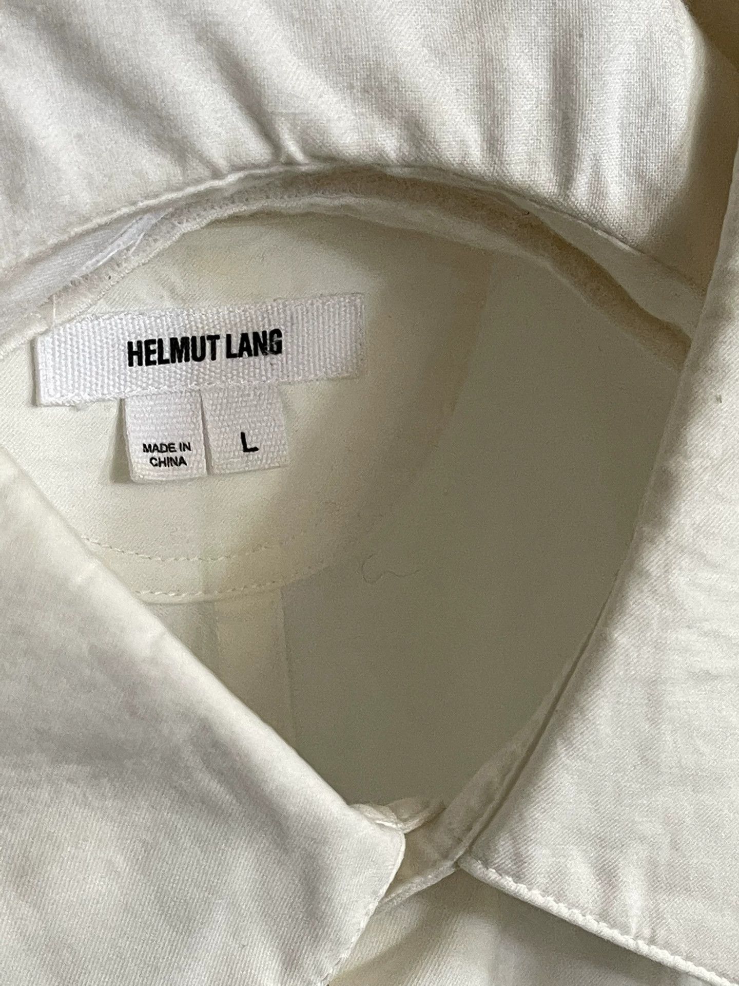 Helmut Lang Helmut Lang Military-Inspired White Shirt Size US L / EU 52-54 / 3 - 4 Thumbnail