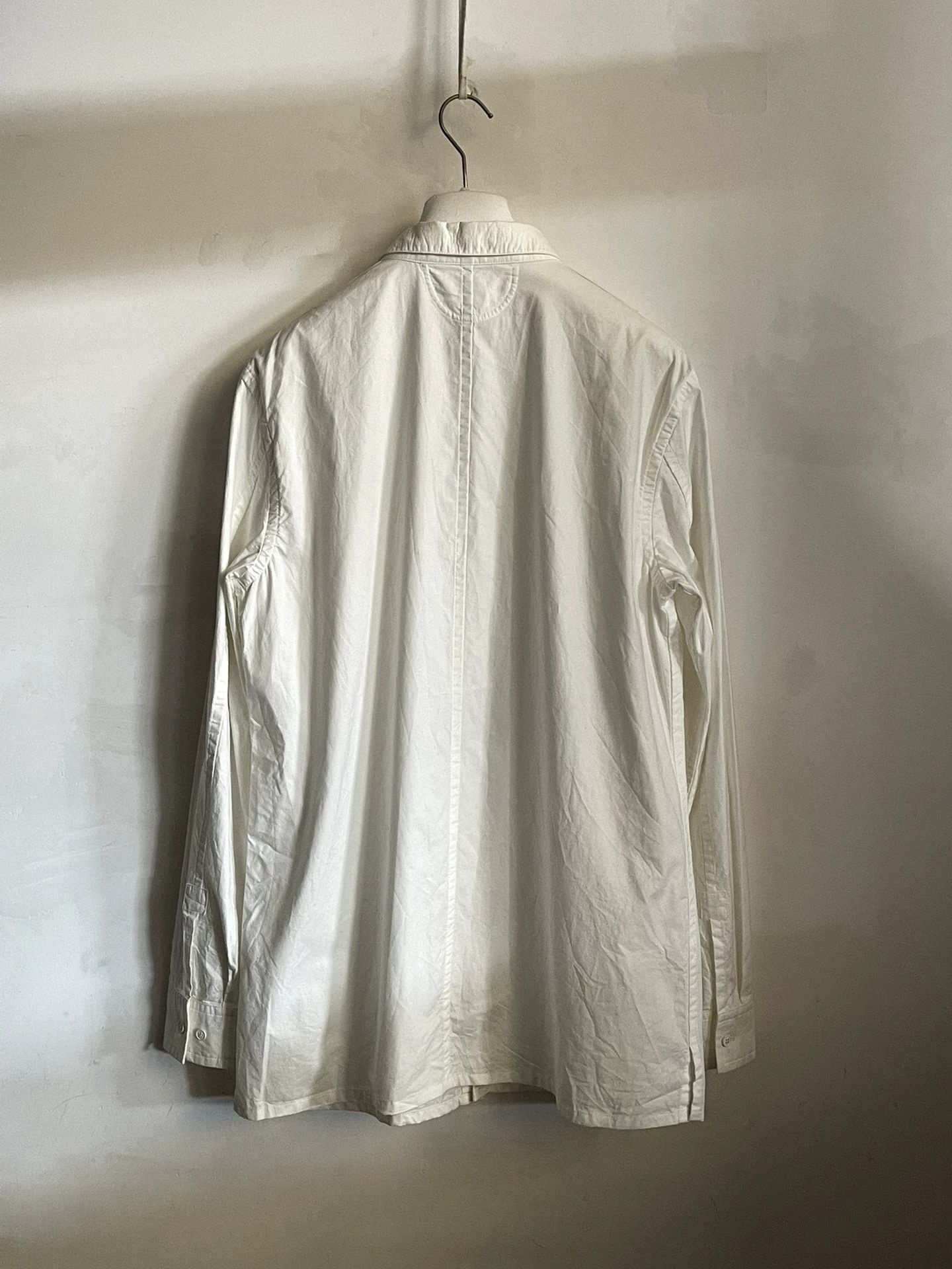 Helmut Lang Helmut Lang Military-Inspired White Shirt Size US L / EU 52-54 / 3 - 3 Thumbnail