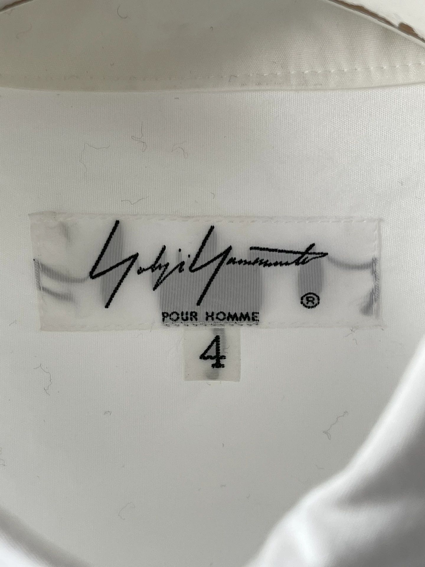Yohji Yamamoto Yohji Yamamoto 17ss Asymmetrical Collar White Shirt Size US XL / EU 56 / 4 - 6 Thumbnail
