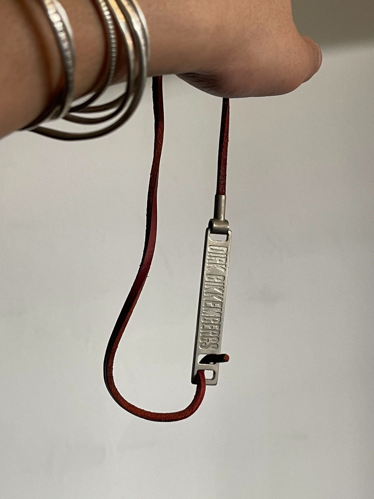 Dirk Bikkembergs Dirk Bikkembergs Early Leather Metal Necklace Size ONE SIZE - 5 Thumbnail