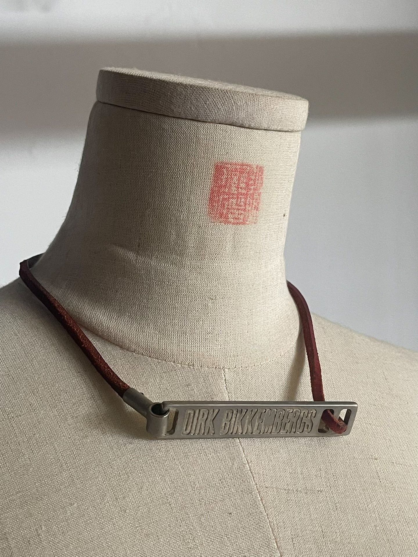 Dirk Bikkembergs Dirk Bikkembergs Early Leather Metal Necklace Size ONE SIZE - 2 Thumbnail