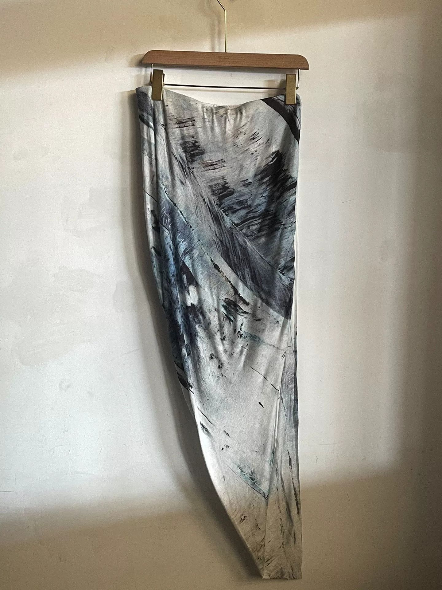 Helmut Lang Helmut Lang Ink Painting Midi Skirt Size 34" / US 12 / IT 48 - 4 Thumbnail