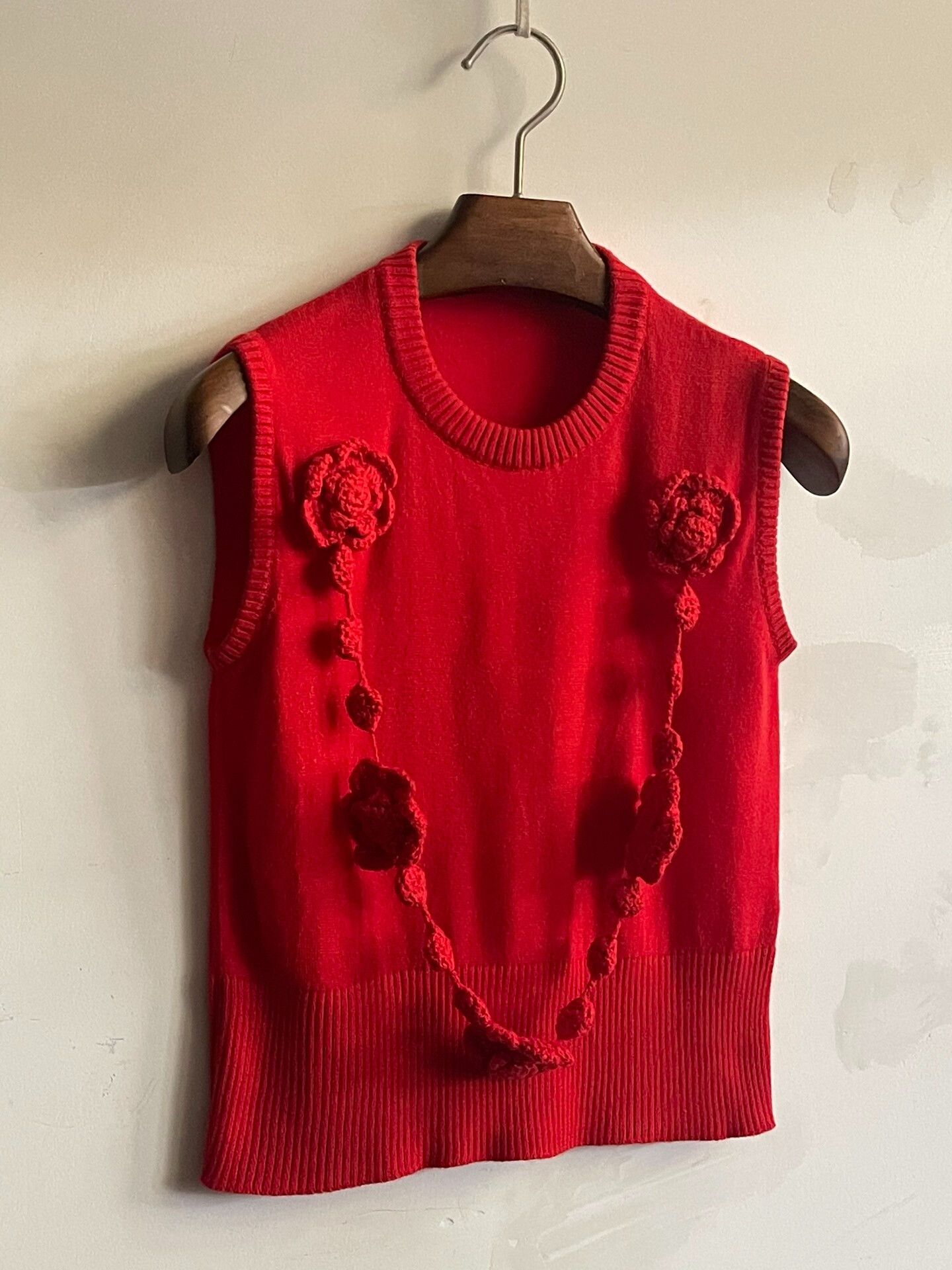 Dirk Van Saene Dirk Van Saene Floral Knit Vest Size S / US 4 / IT 40 - 7 Thumbnail