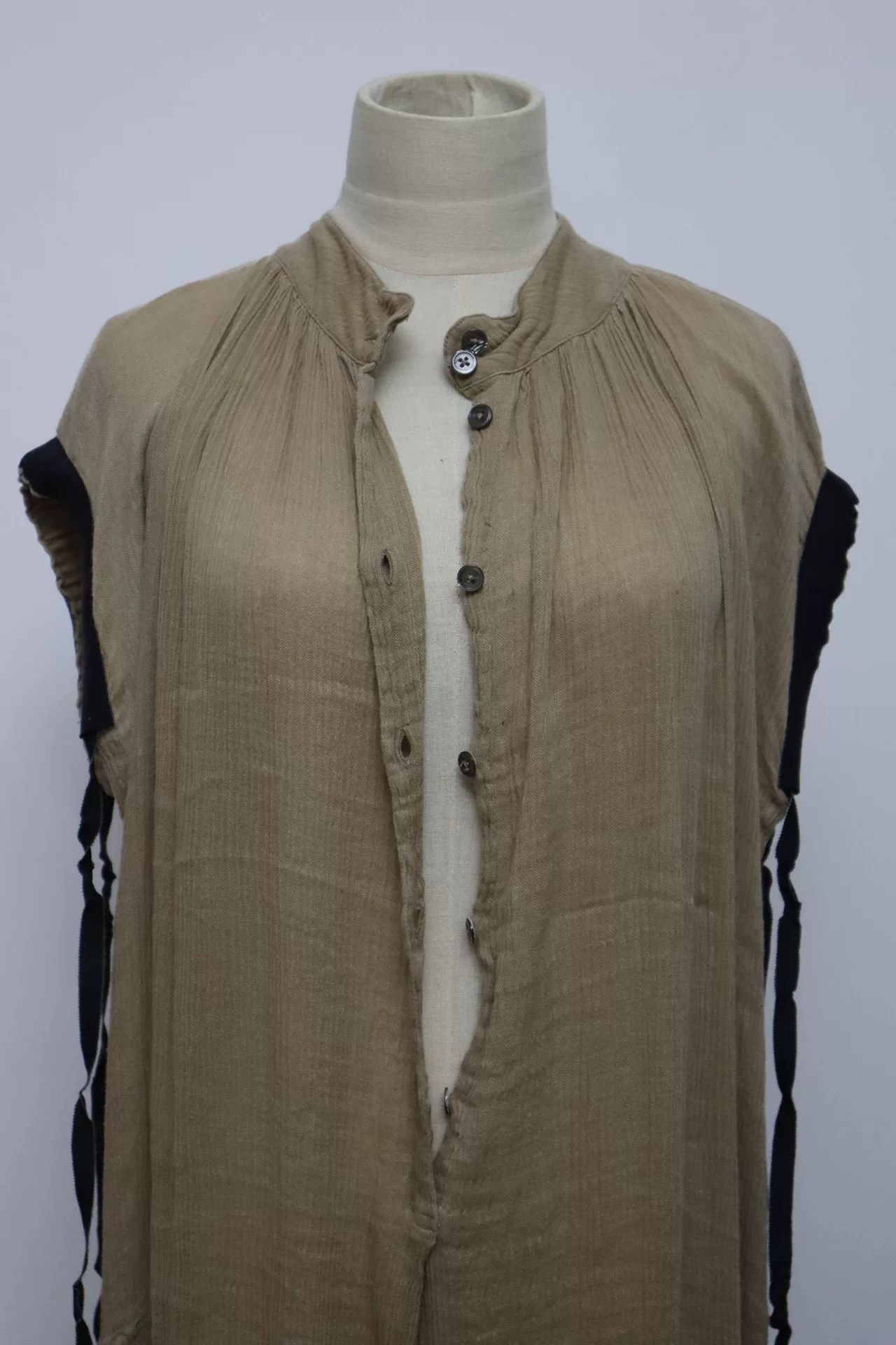 Ann Demeulemeester Ann Demeulemeester Bamboo Cotton Sleeveless Dress Size S / US 4 / IT 40 - 2 Thumbnail