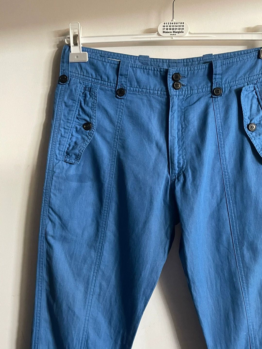 Dries Van Noten Dries Van Noten Blue Button Tie Belt Trousers Size US 30 / EU 46 - 2 Thumbnail