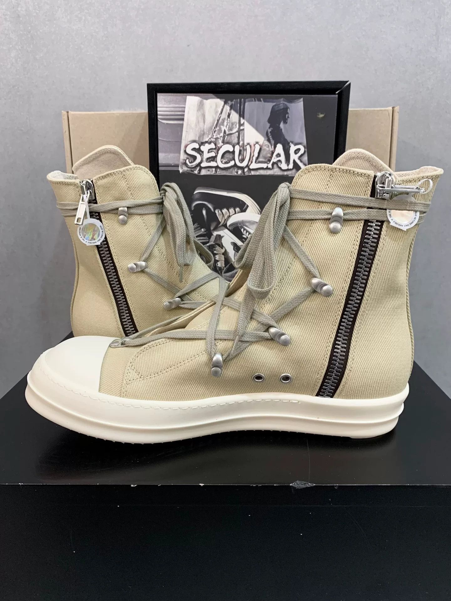 Rick Owens Rick Owens RO Pentagram High-Top Sneakers Size US 5 / EU 37 - 6 Thumbnail