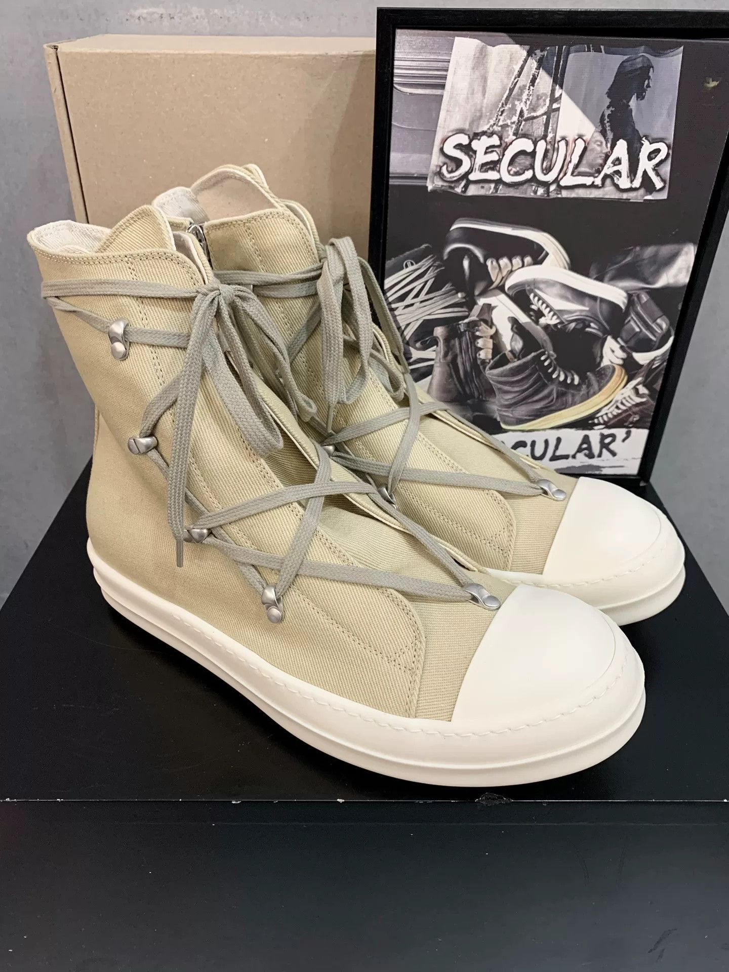 Rick Owens Rick Owens RO Pentagram High-Top Sneakers Size US 5 / EU 37 - 3 Thumbnail