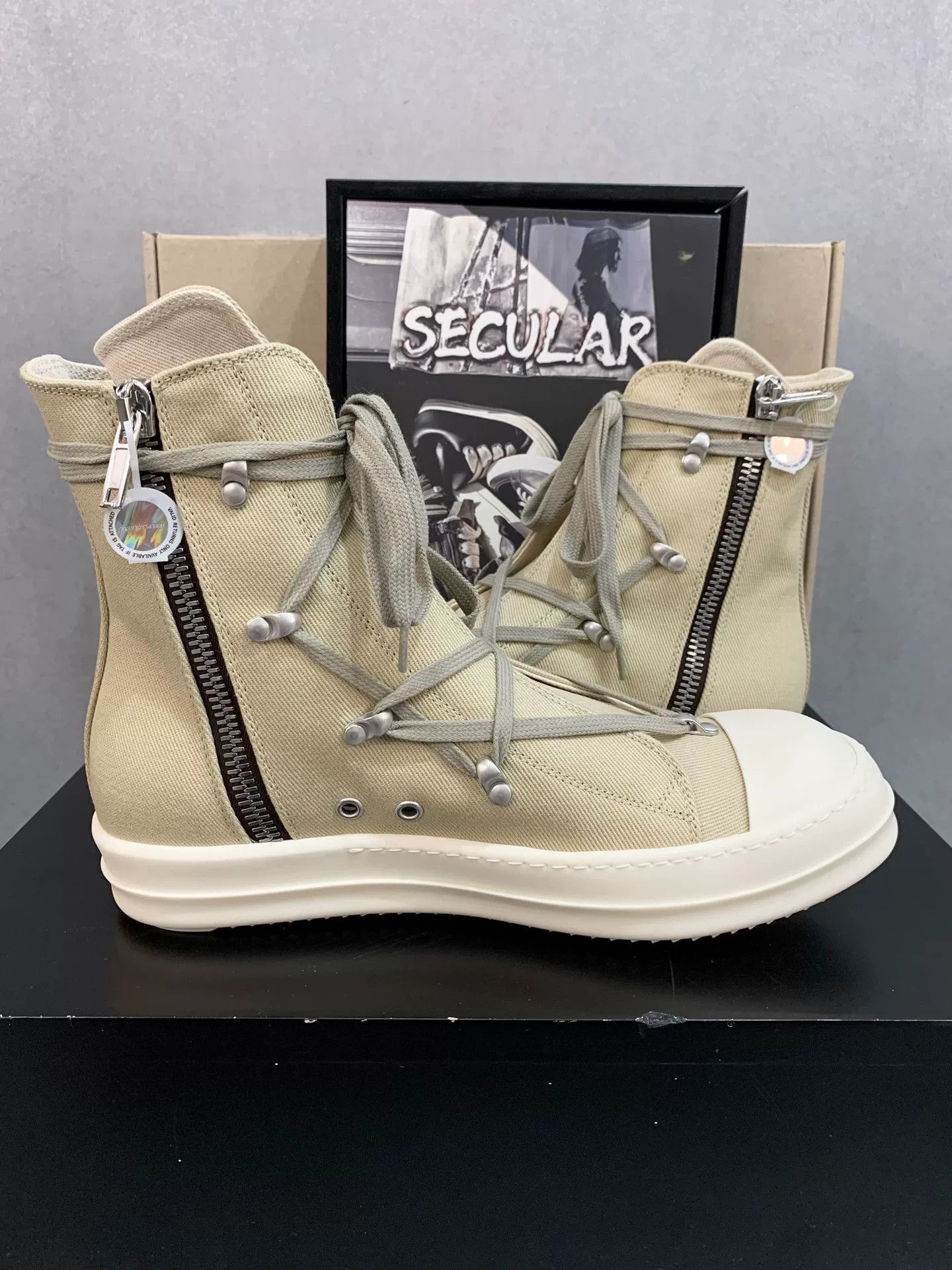 Rick Owens Rick Owens RO Pentagram High-Top Sneakers Size US 5 / EU 37 - 5 Thumbnail