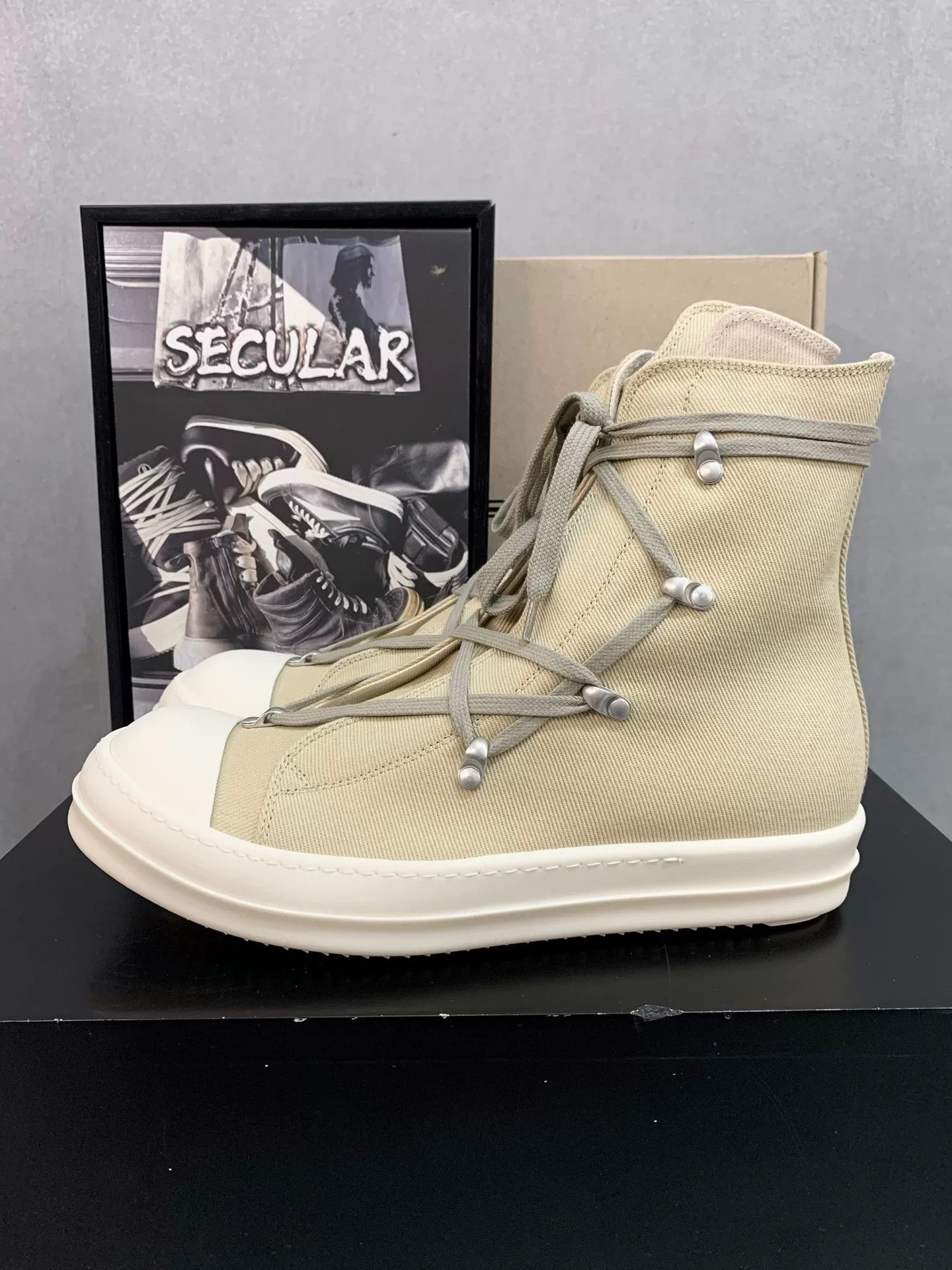 Rick Owens Rick Owens RO Pentagram High-Top Sneakers Size US 5 / EU 37 - 2 Thumbnail