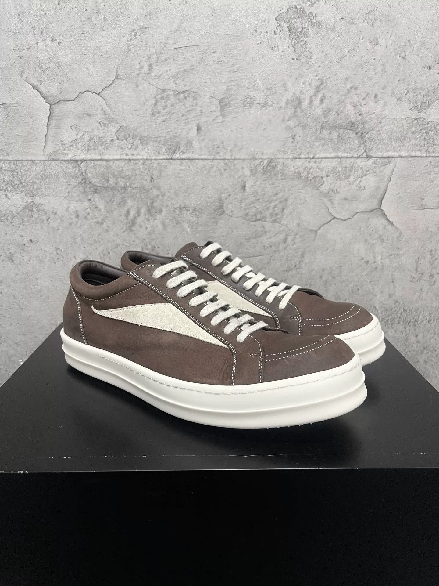 Rick Owens Rick Owens Low-Top Leather Sneakers Size US 10 / EU 43 - 3 Thumbnail
