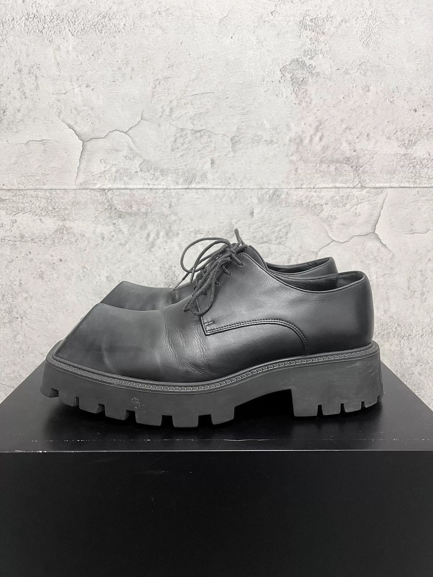 Balenciaga Balenciaga Men's Black Leather Derby Boots 41 Size US 8 / EU 41 - 3 Thumbnail