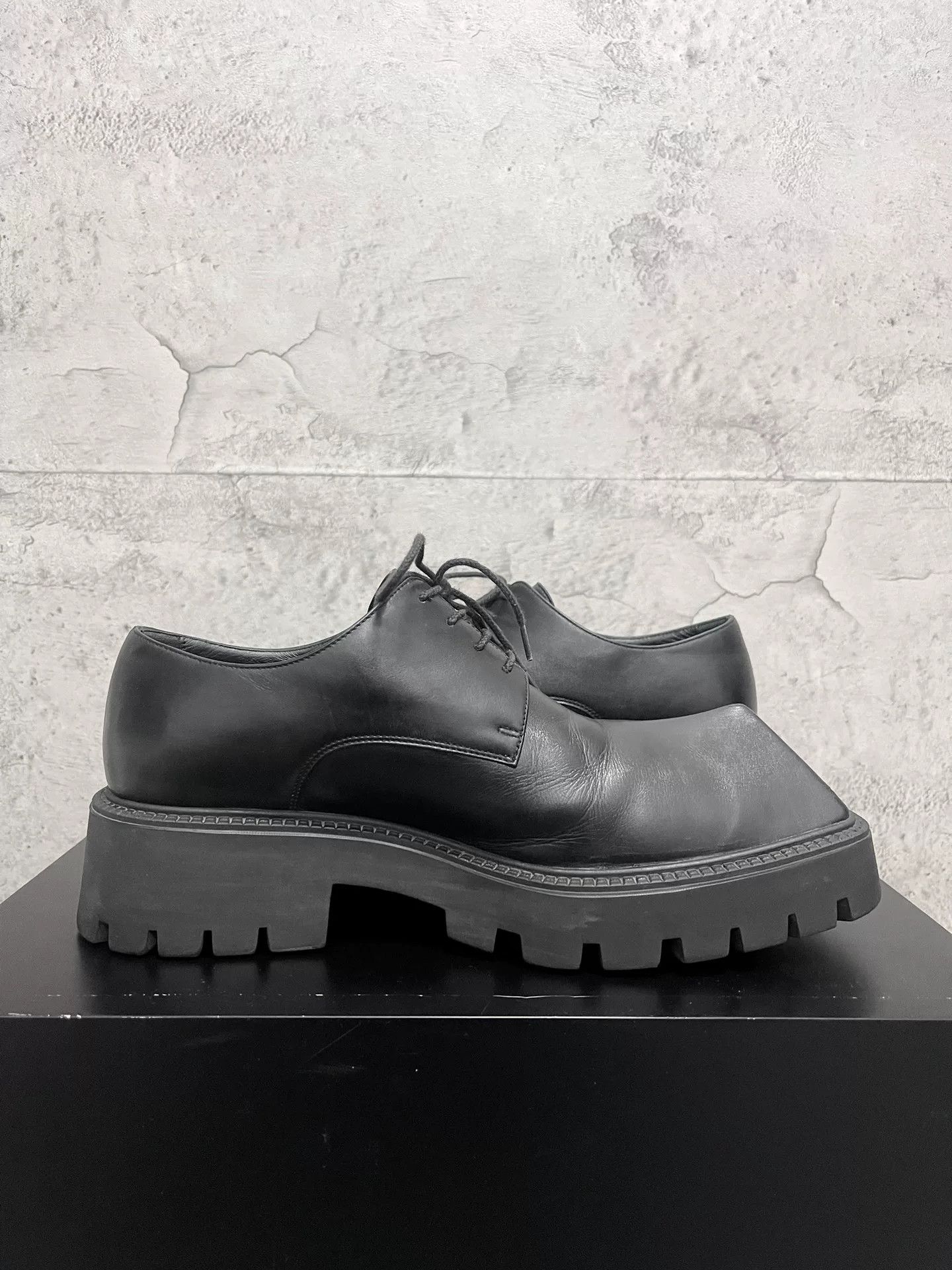 Balenciaga Balenciaga Men's Black Leather Derby Boots 41 Size US 8 / EU 41 - 4 Thumbnail