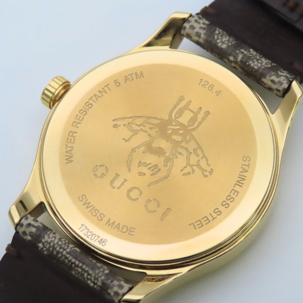 Gucci Gucci Gucci G timeless bee Stainless Steel Metal Quartz 126.4 DUTY FREE for USA Size ONE SIZE - 20 Thumbnail