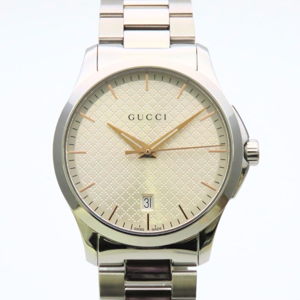 Gucci Gucci Gucci G timeless Stainless Steel Metal Quartz 126.4 DUTY FREE for USA Size ONE SIZE - 2 Thumbnail