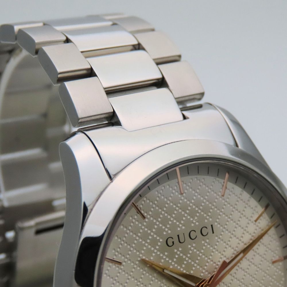 Gucci Gucci Gucci G timeless Stainless Steel Metal Quartz 126.4 DUTY FREE for USA Size ONE SIZE - 10 Thumbnail