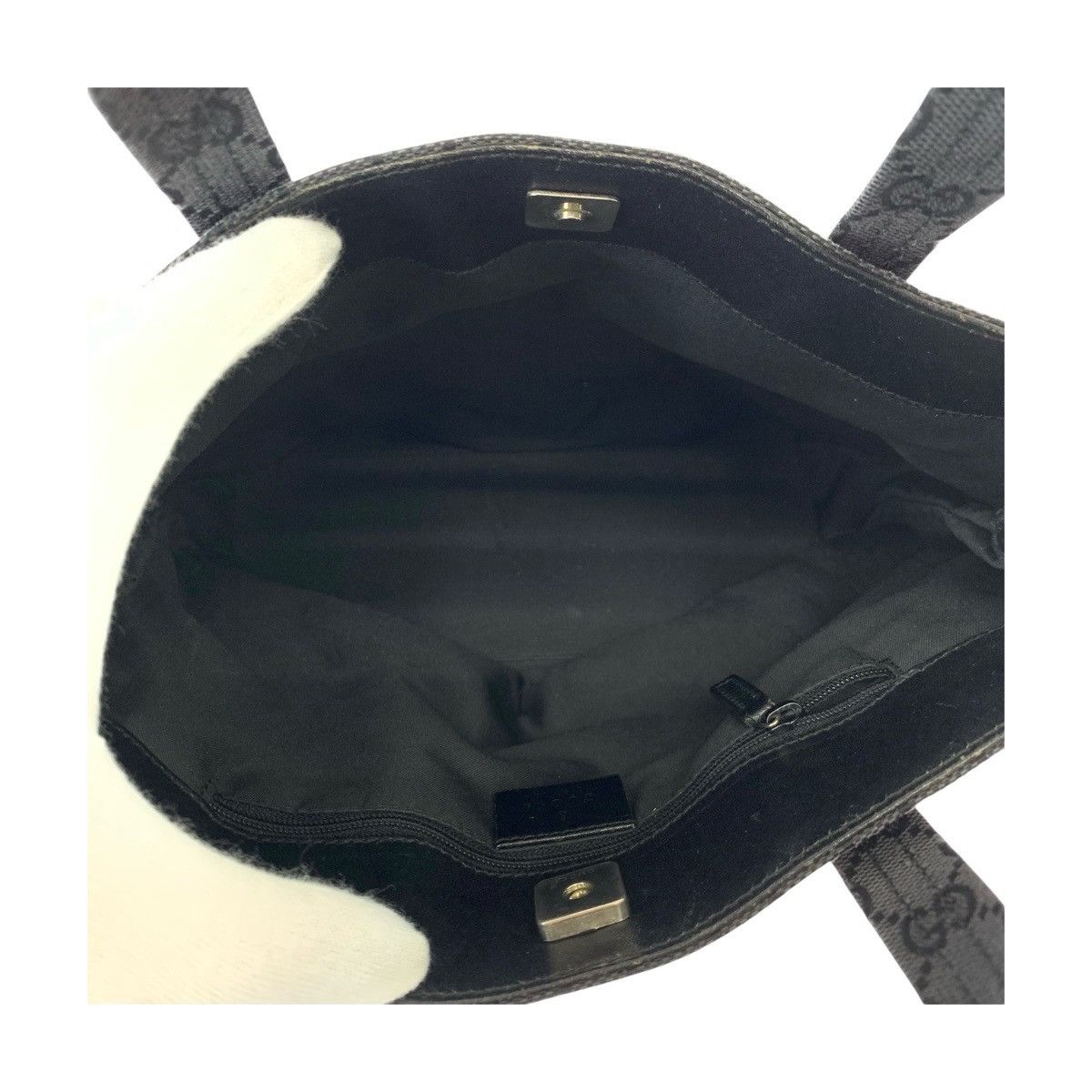 Gucci Gucci Gucci GG Canvas Leather Handbag Leather Tote Bag 002 1080 002 058 DUTY FREE for USA Size ONE SIZE - 9 Thumbnail