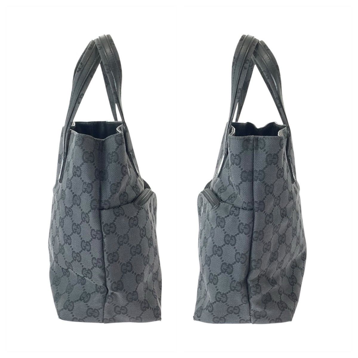 Gucci Gucci Gucci GG Canvas Leather Handbag Leather Tote Bag 002 1080 002 058 DUTY FREE for USA Size ONE SIZE - 8 Thumbnail