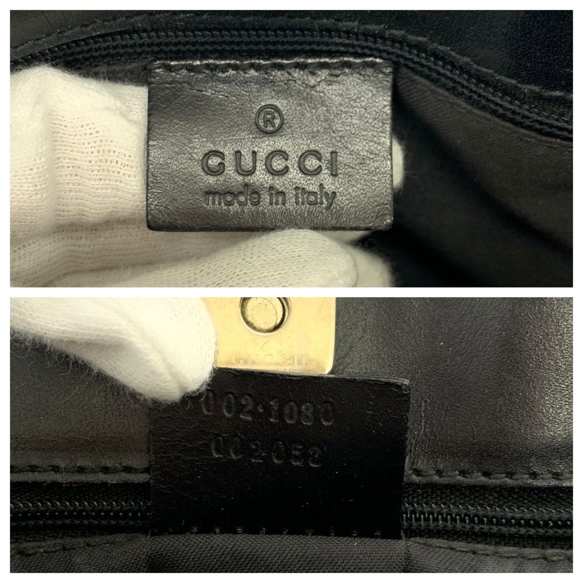 Gucci Gucci Gucci GG Canvas Leather Handbag Leather Tote Bag 002 1080 002 058 DUTY FREE for USA Size ONE SIZE - 6 Thumbnail