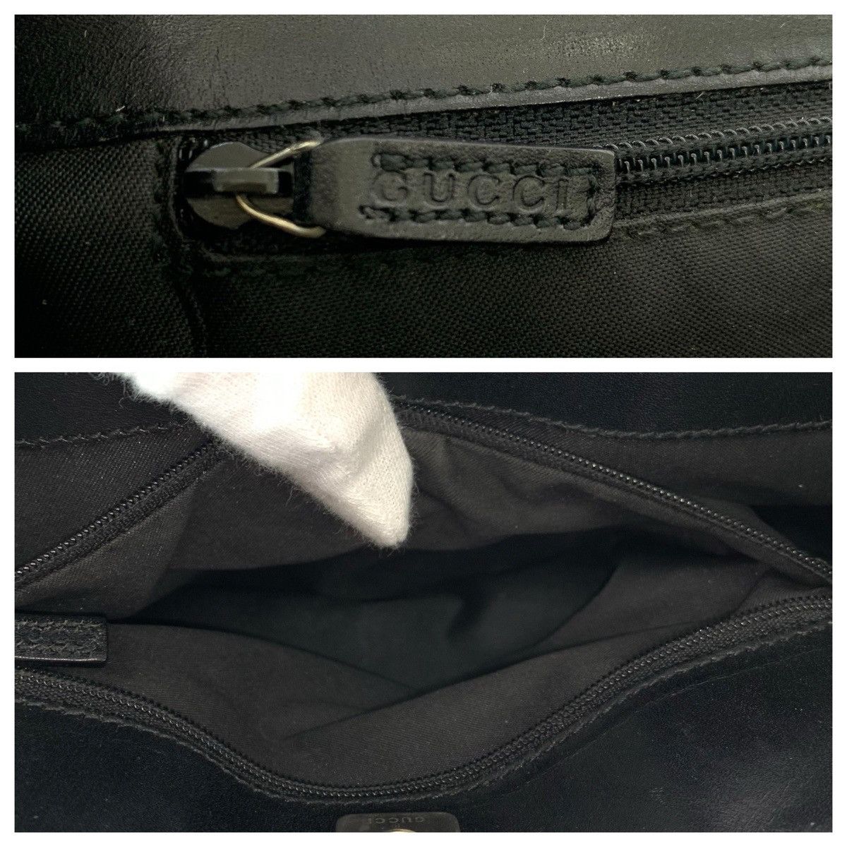 Gucci Gucci Gucci GG Canvas Leather Handbag Leather Tote Bag 002 1080 002 058 DUTY FREE for USA Size ONE SIZE - 5 Thumbnail