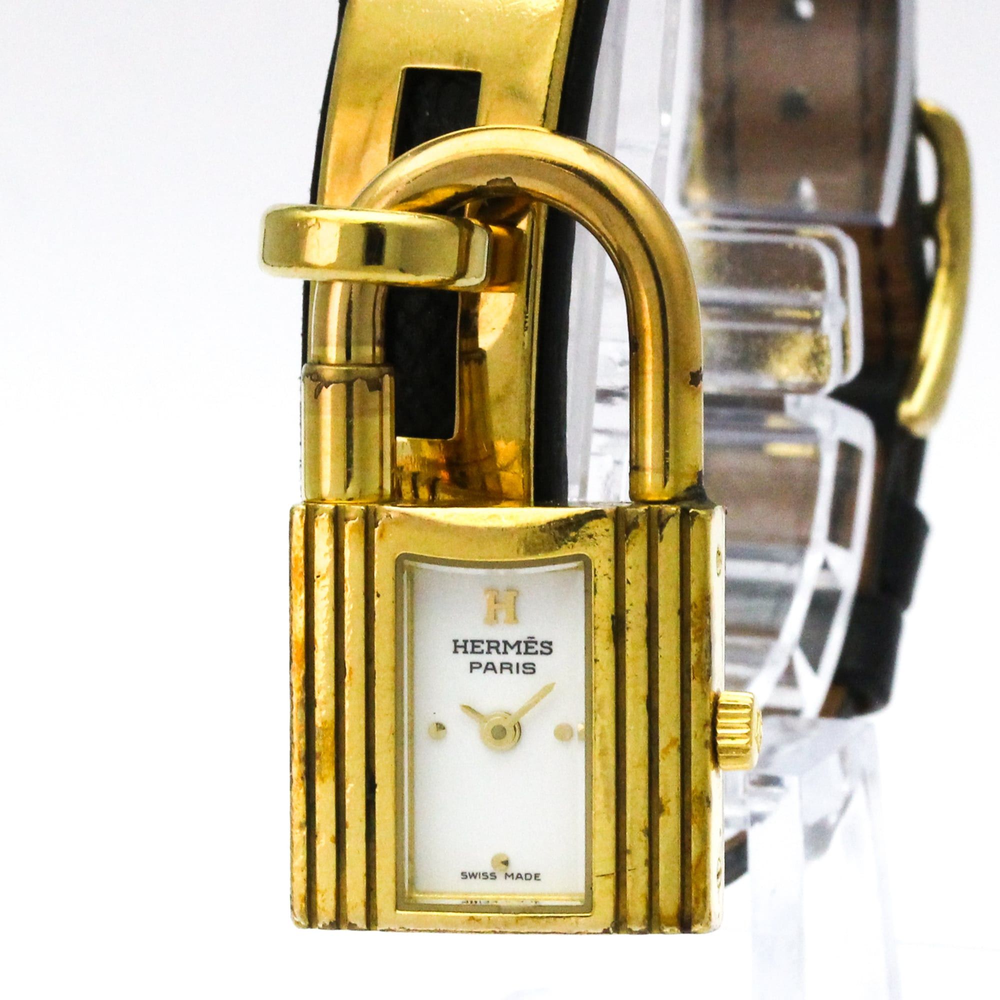 Hermes HERMES Kelly Watch Gold Plated Leather Quartz Ladies Watch Size ONE SIZE - 2 Thumbnail