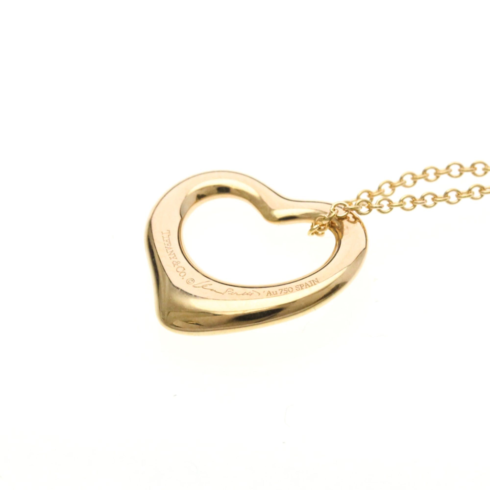 Tiffany & Co. Tiffany Open Heart Pink Gold (18K) No Stone Men,Women Fashion Pendant Necklace (Pink Gold) Size ONE SIZE - 7 Thumbnail