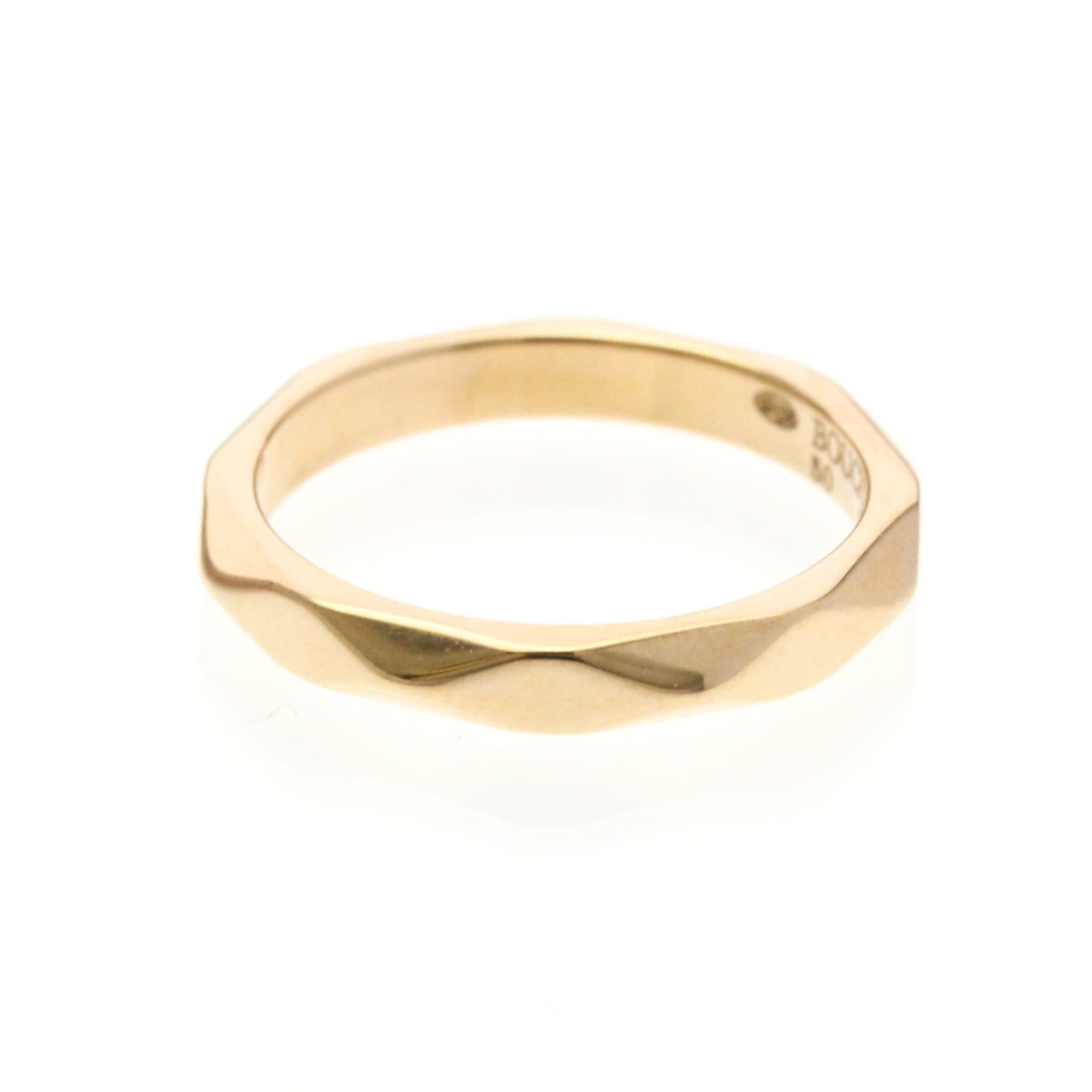 Other Boucheron Faceted Ring With 1 Diamond Pink Gold (18K) Fashion Diamond Band Ring Pink Gold Size ONE SIZE - 3 Thumbnail